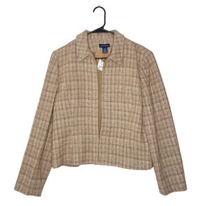 Ann Taylor Tan Plaid Blazer